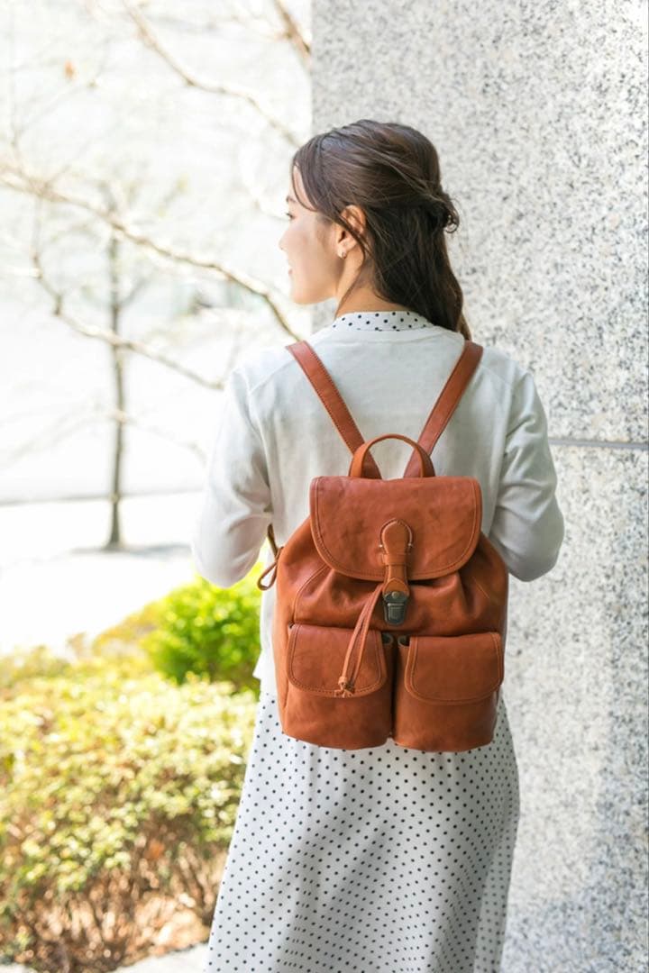 【美品】 Dakota リュック ビーバー 牛革 キャメル ダコタ