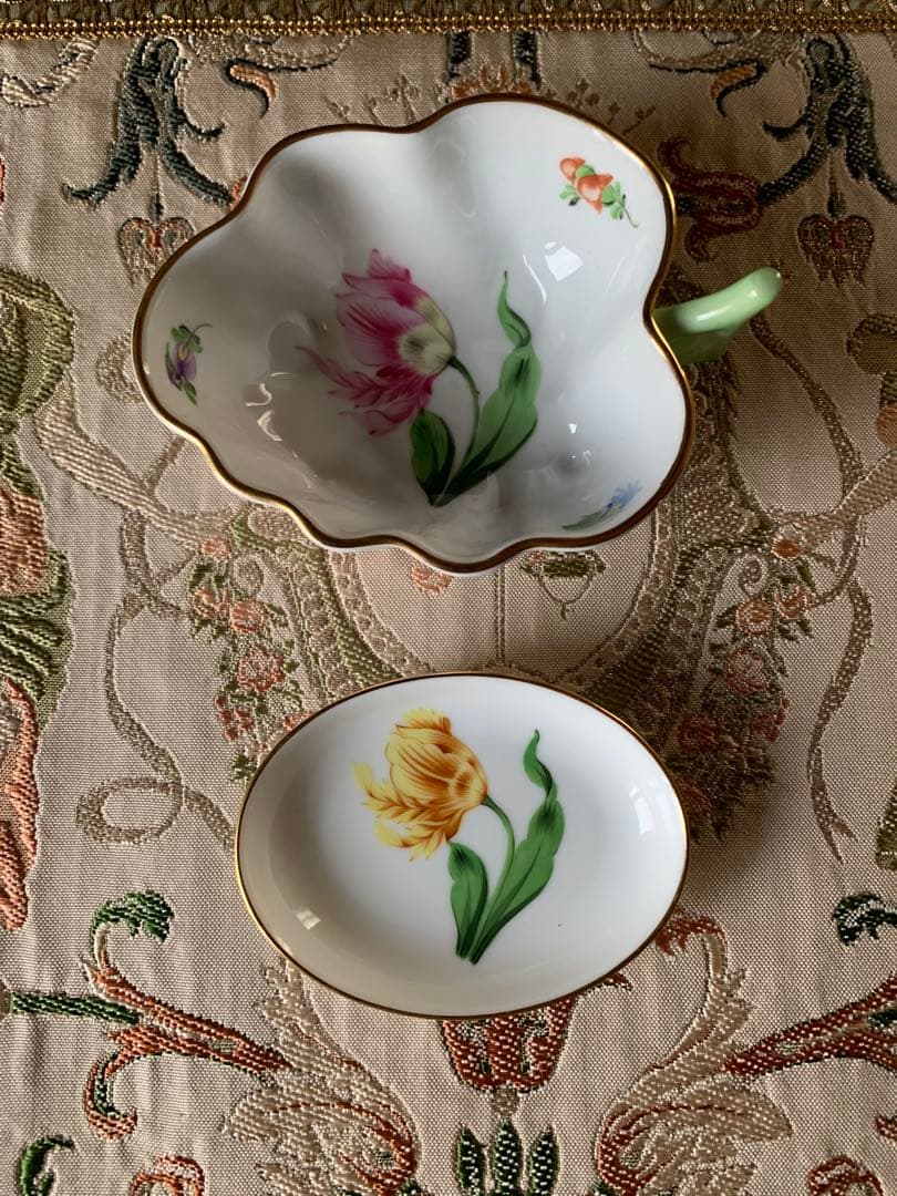 ヘレンド　　オープンシュガーと小皿2点セット
