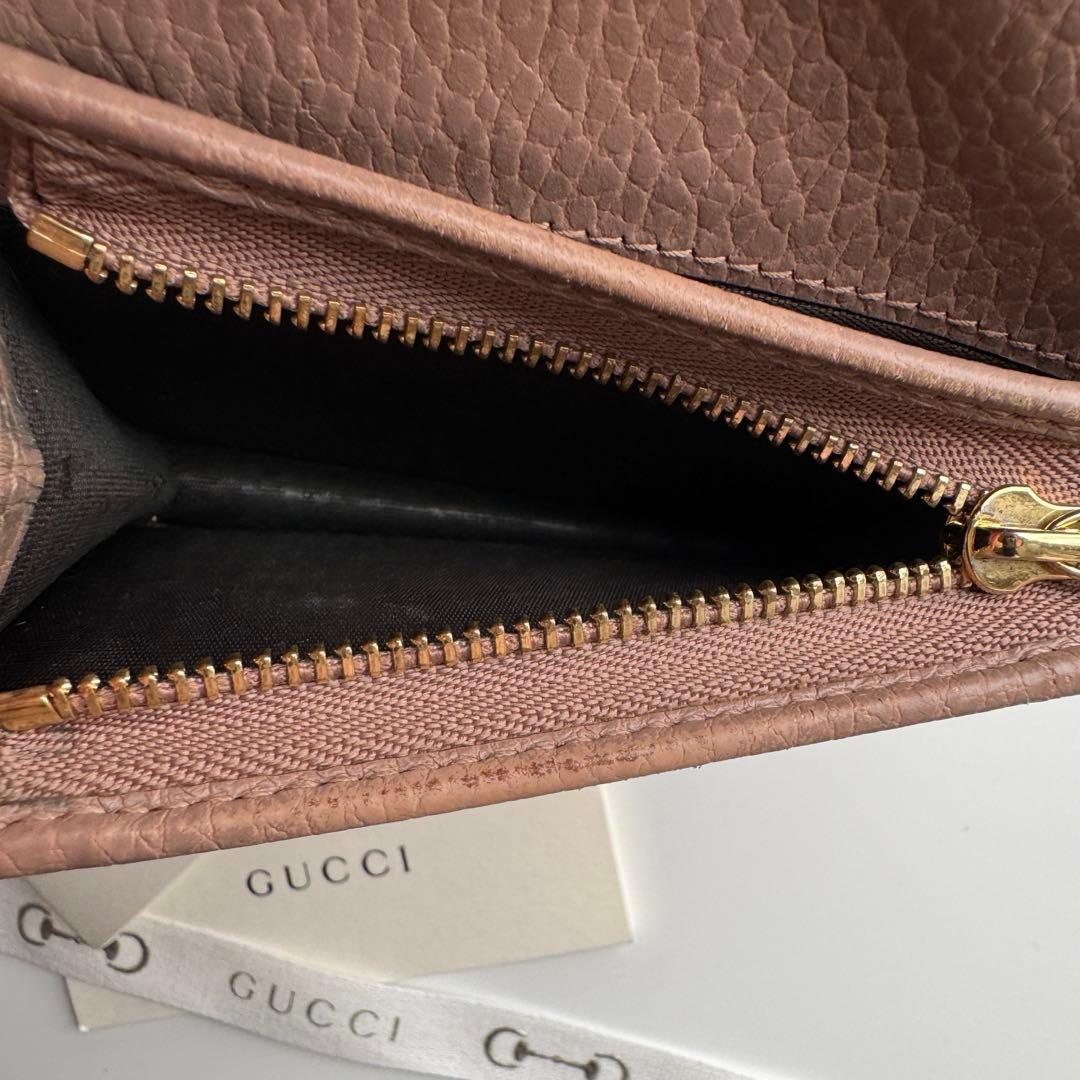 【美品】 182 GUCCI グッチ マーモント 2つ折り 財布 コンパクト