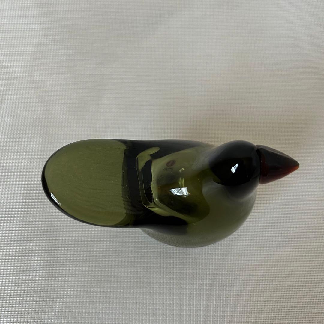 オイバ・トイッカ ガラスの鳥 シエッポ Sieppo モスグリーン