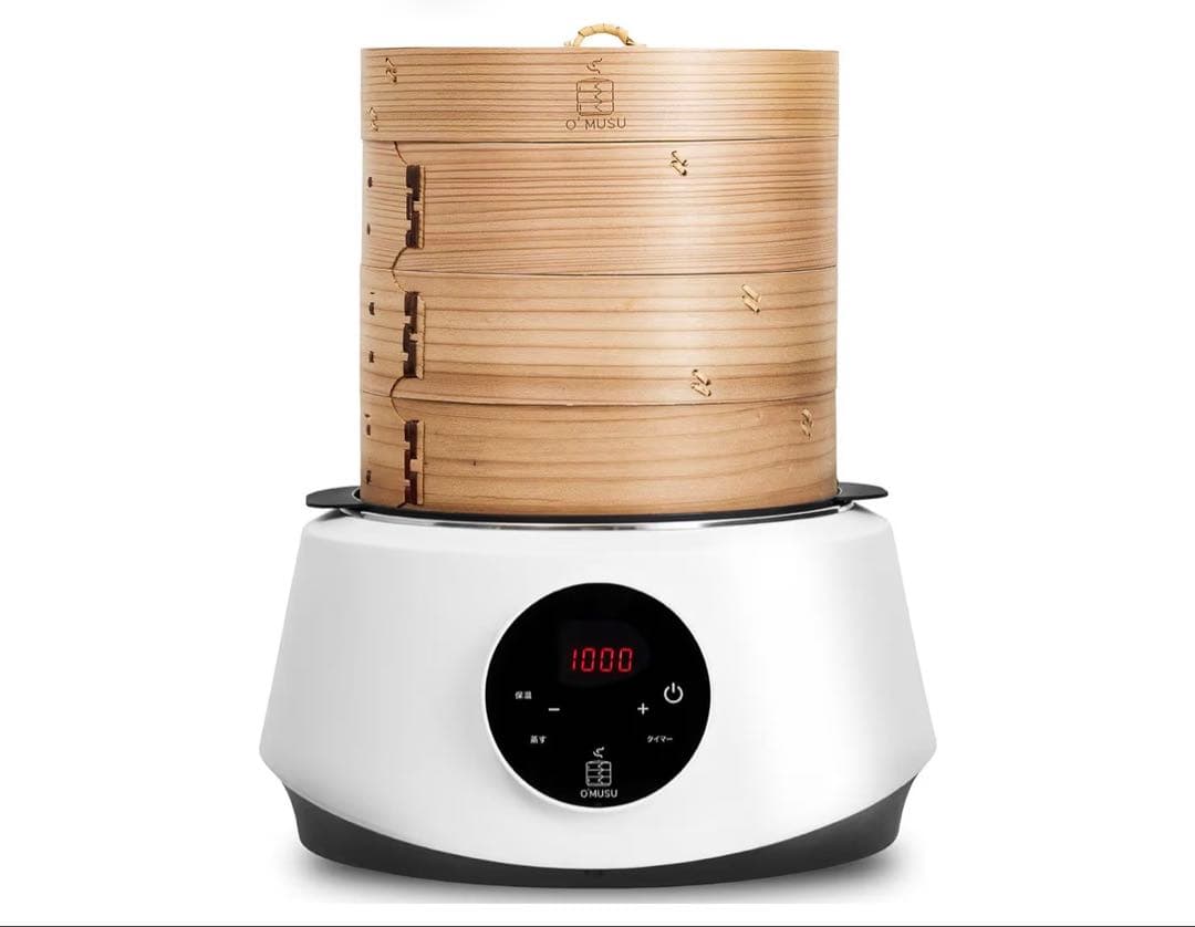 せいろ 蒸し器 電気 21cm 便利なタッチパネル ６段階火力調節 低温蒸し調理