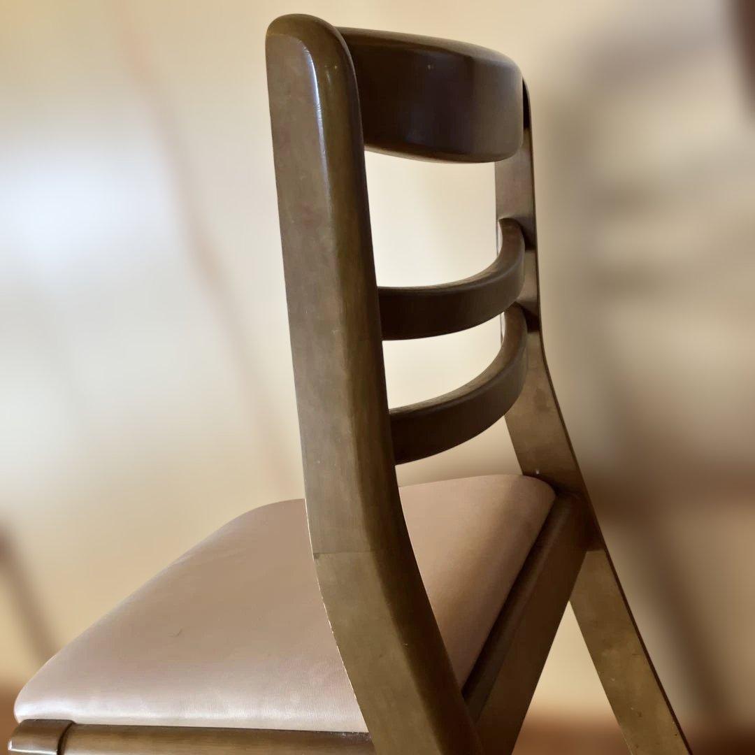 木製ダイニングチェア ベージュ(2脚組)