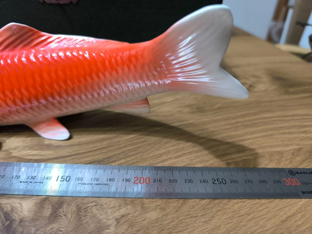 ノリタケ 鯉 置物 日本陶器会社 ボーンチャイナ ★共箱、説明カード付き！