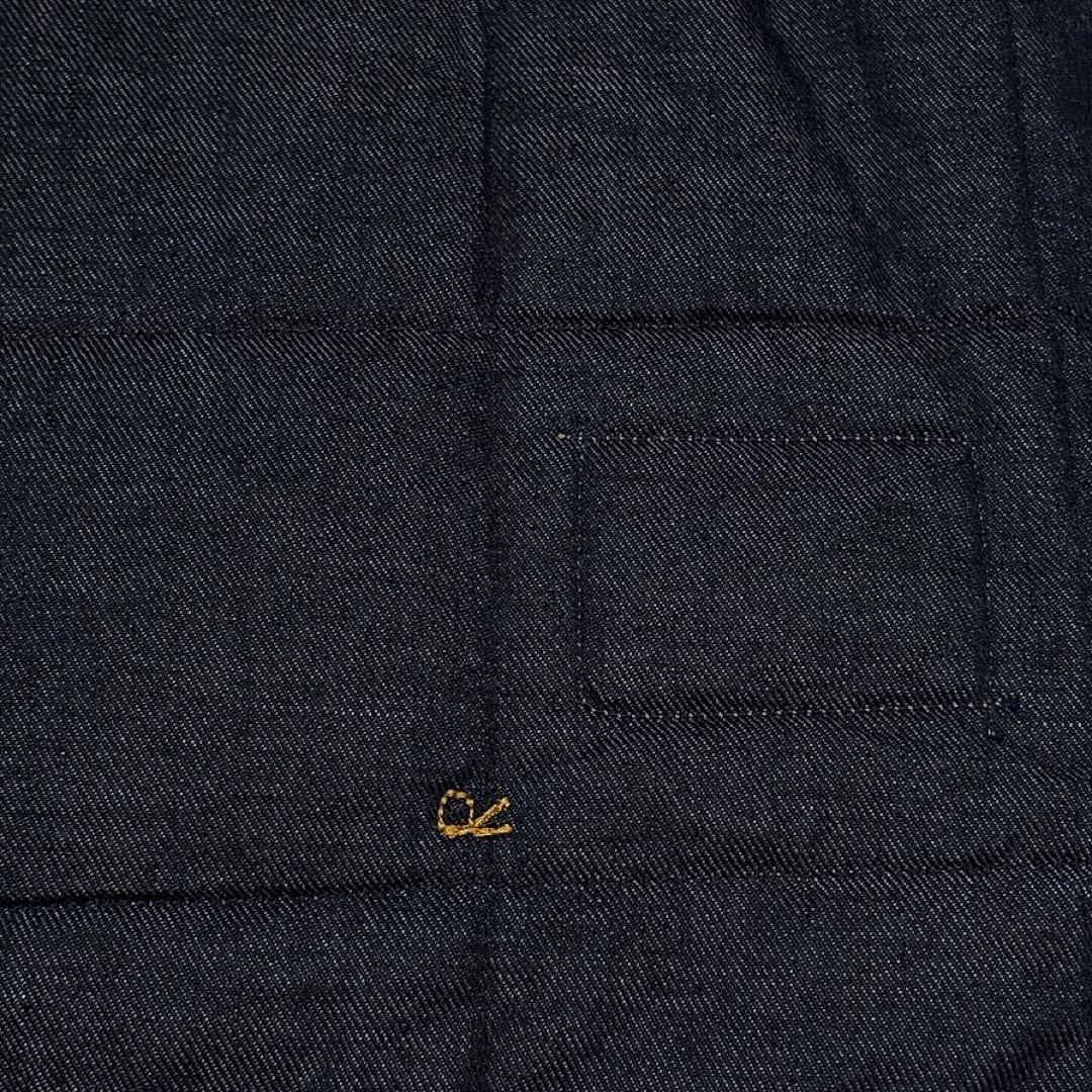 美品✨45R　45プチデニム×厚ナイロンの908キルトベスト　リバーシブル　中綿