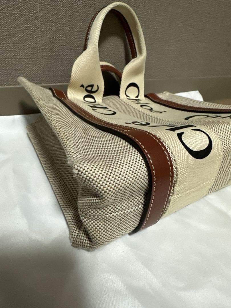 Chloé ロゴ トートバッグ ベージュ/ブラウン