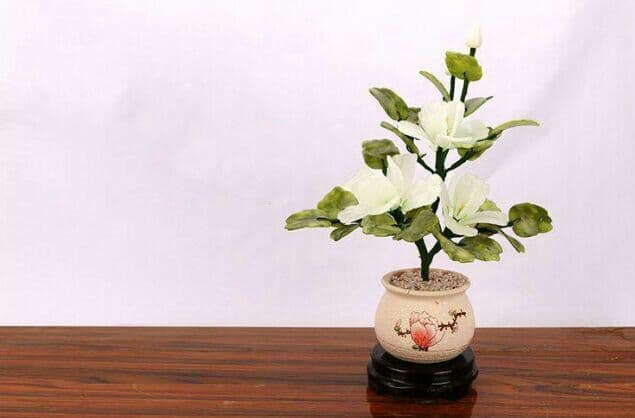 白牡丹の花飾りのリビング