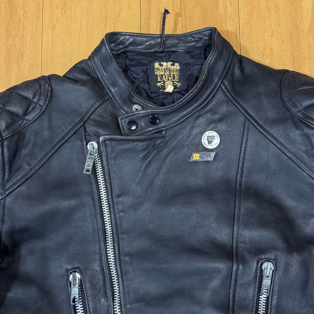 EAGLE 70s イングランド製 セミダブルライダースジャケット ロンジャン