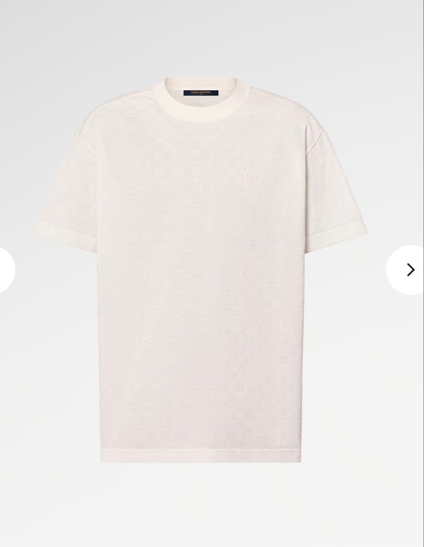 美品　ルイヴィトン　ダミエコットンピケTシャツ　ＸＬ