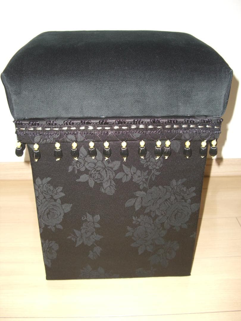 ★フランス生地インテリア茶箱スツール★薔薇柄★１０キロサイズ大容量