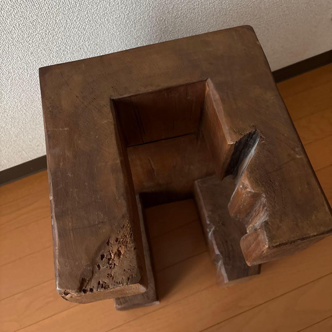 木製スツール　イス　テーブル　ディスプレイ　アンティーク　骨董