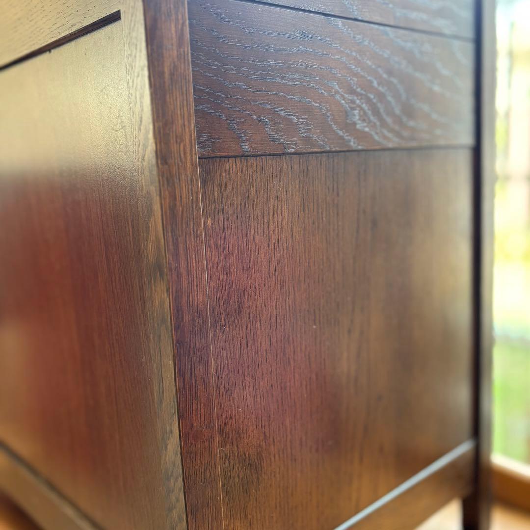 【カリモク家具】ヴィンテージチェスト ナラ材×真鍮取っ手 日本製