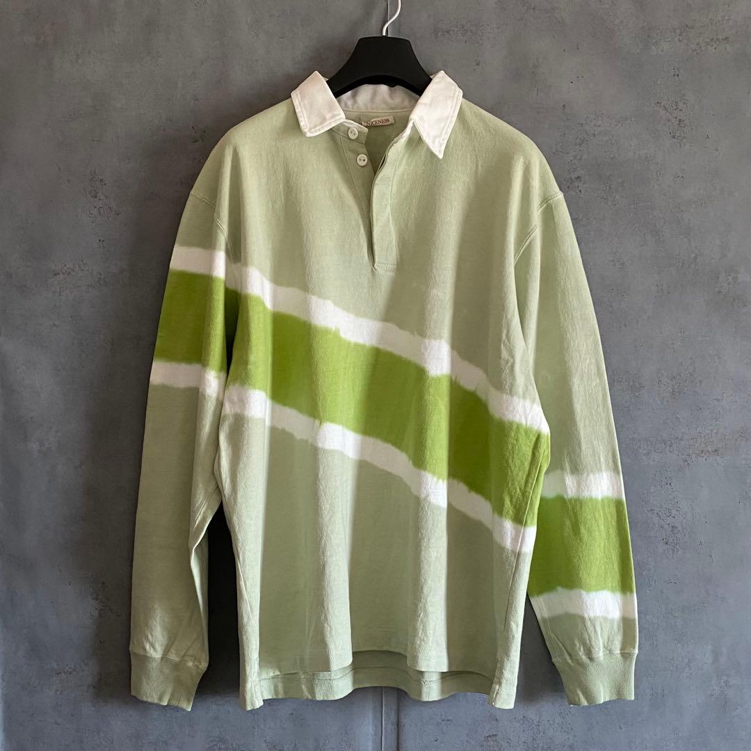 NICENESS ナイスネス MOORE ラガーシャツ ラグビーシャツ