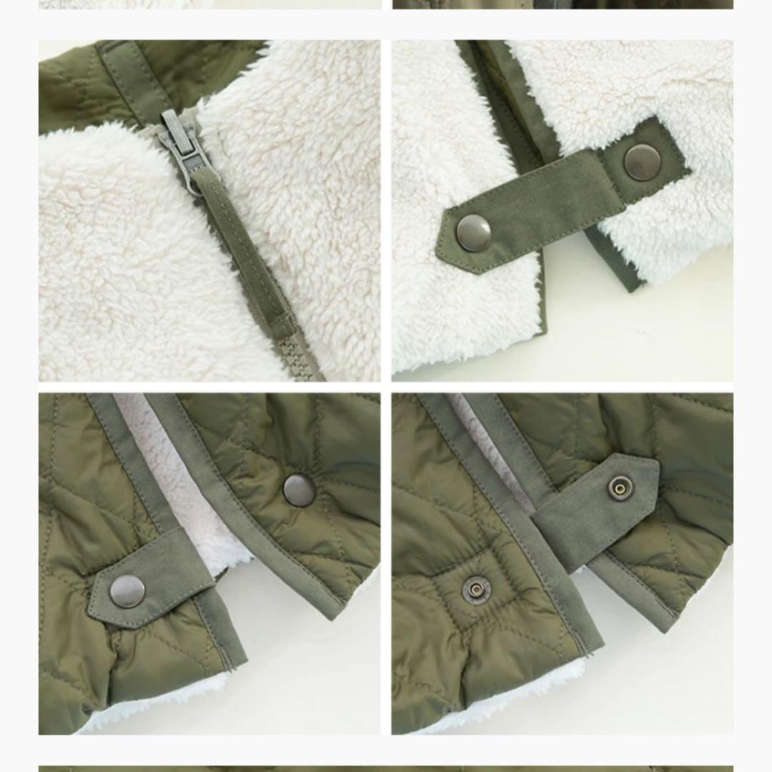 【年末年始セール】solamonat poche リバーシブルボアコート　カーキ