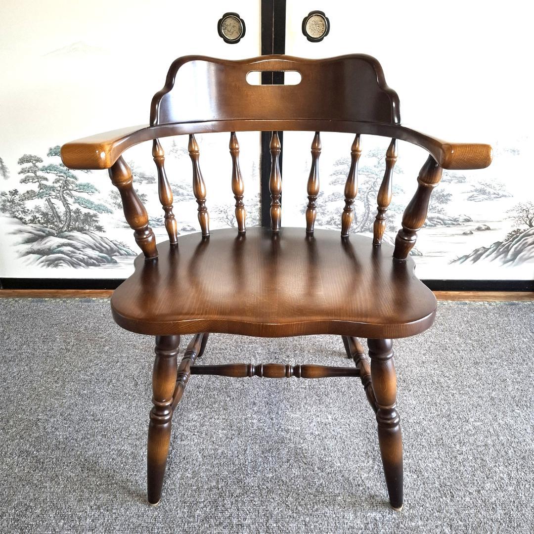 ①★飛騨産業★キツツキマーク★ウィンザーチェア★ダイニングチェア★