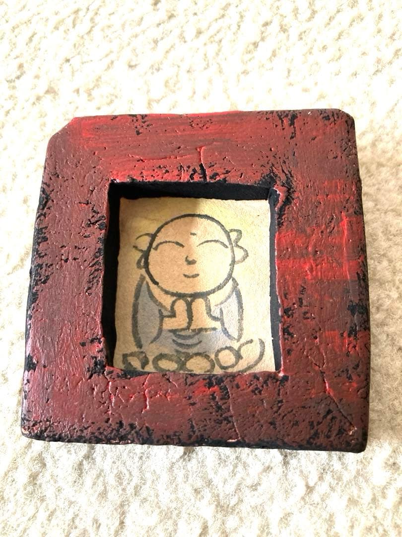 小林牧牛 作　仏像のイラストプレート