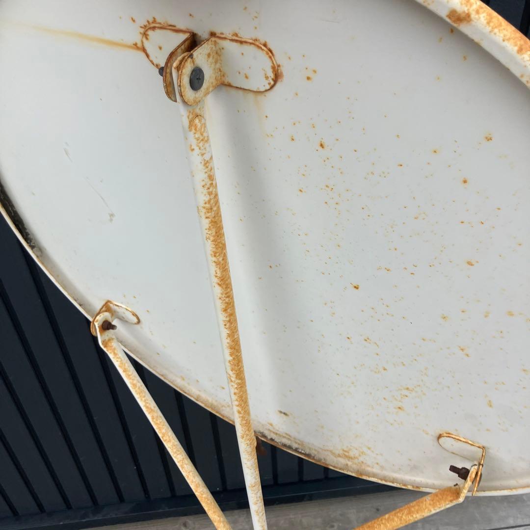 フランスアンティーク 丸型アイアンテーブル ラウンドテーブル 折りたたみテーブル