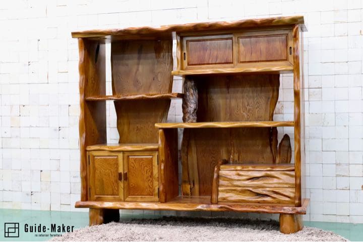 GMFO11○世界遺産屋久杉 最高級 茶棚 飾り棚 キャビネット サイドボード