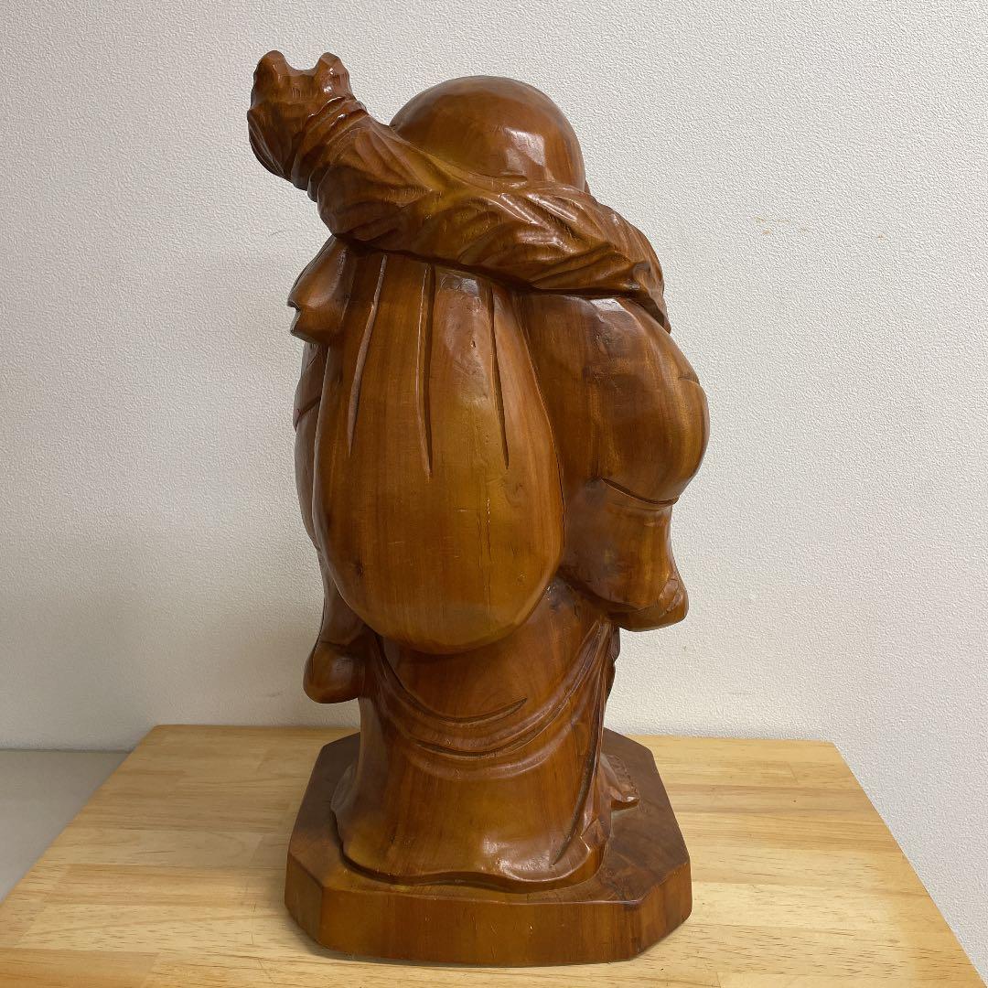 木彫りほていさん　一刀彫　布袋尊像