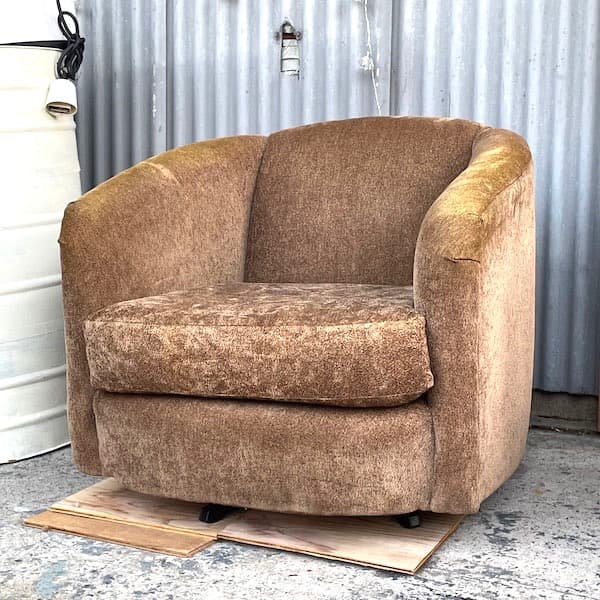 アメリカビンテージ　一人掛けソファ　1Pソファ　ファブリック　回転式