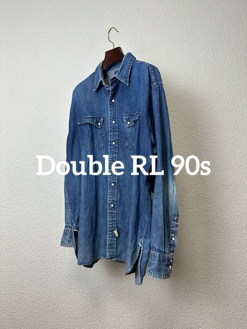 トップス Double RL 90s Denim L/S Shirt