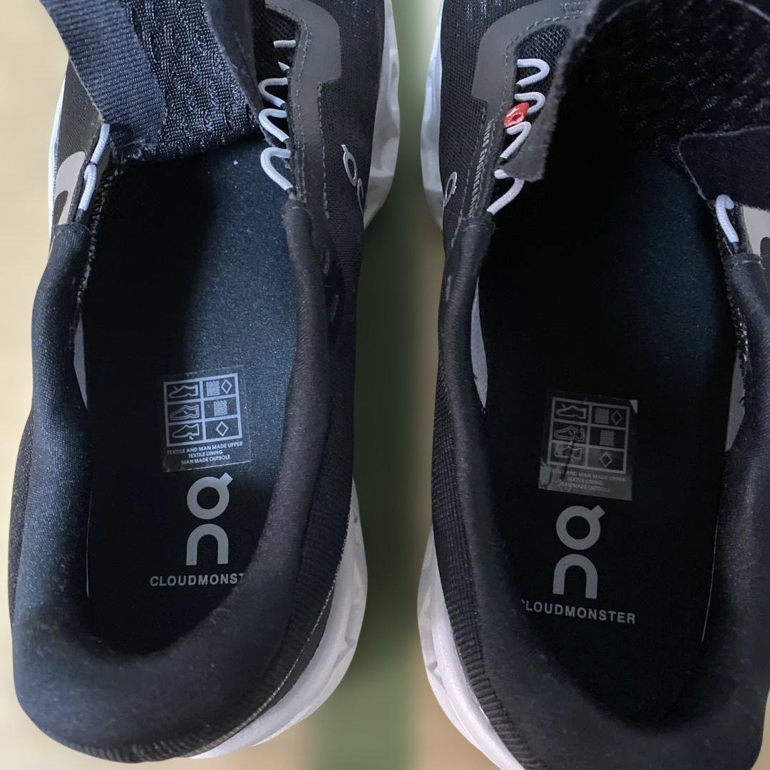 On クラウドモンスター2 ブラック スニーカー 25.5 送料無料