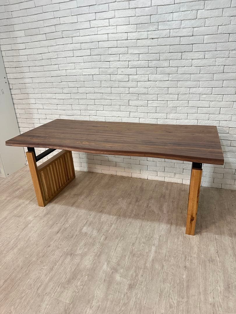 【なると 】180cm ダイニングテーブル　無垢材　デスク　机