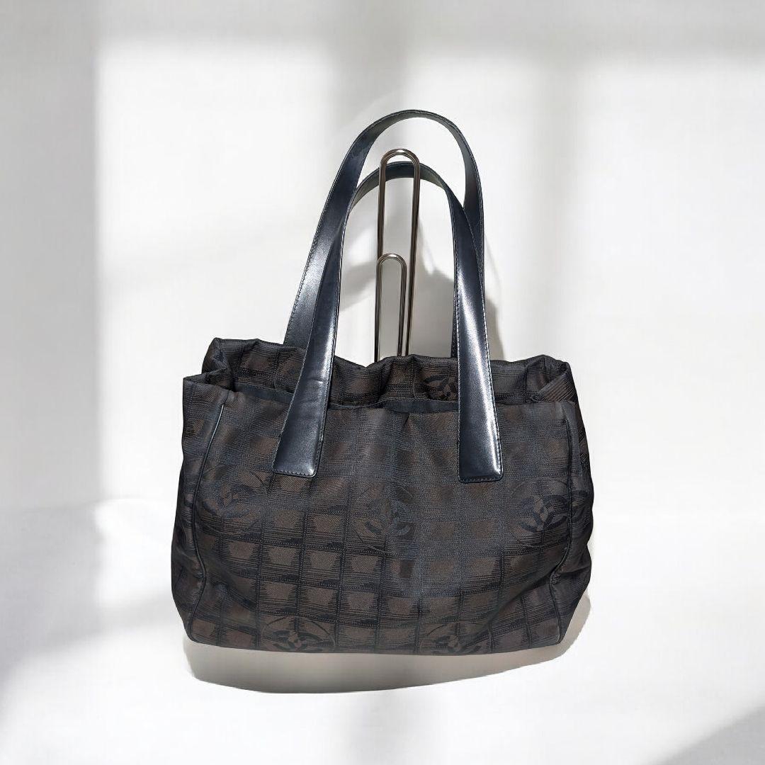 シャネル CHANEL ニュートラベル ナイロン トートバッグ ココマーク総柄
