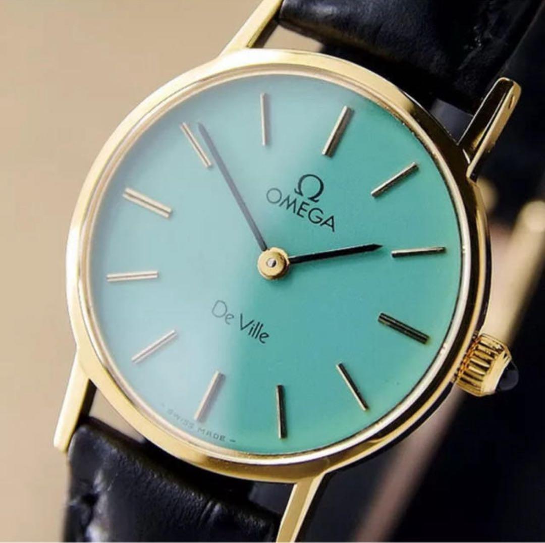 OMEGA オメガ De Ville デヴィル 手巻き時計 ティファニーブルー