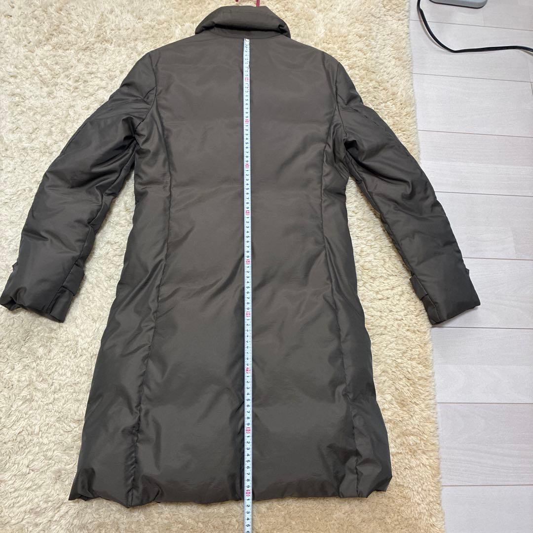 ICB オンワード樫山 ダウンコート ダブルブレスト カーキ AラインM-L