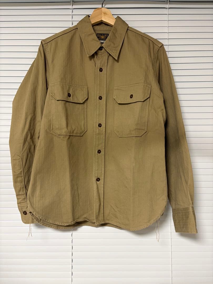 The REAL McCOY'S カーキシャツ