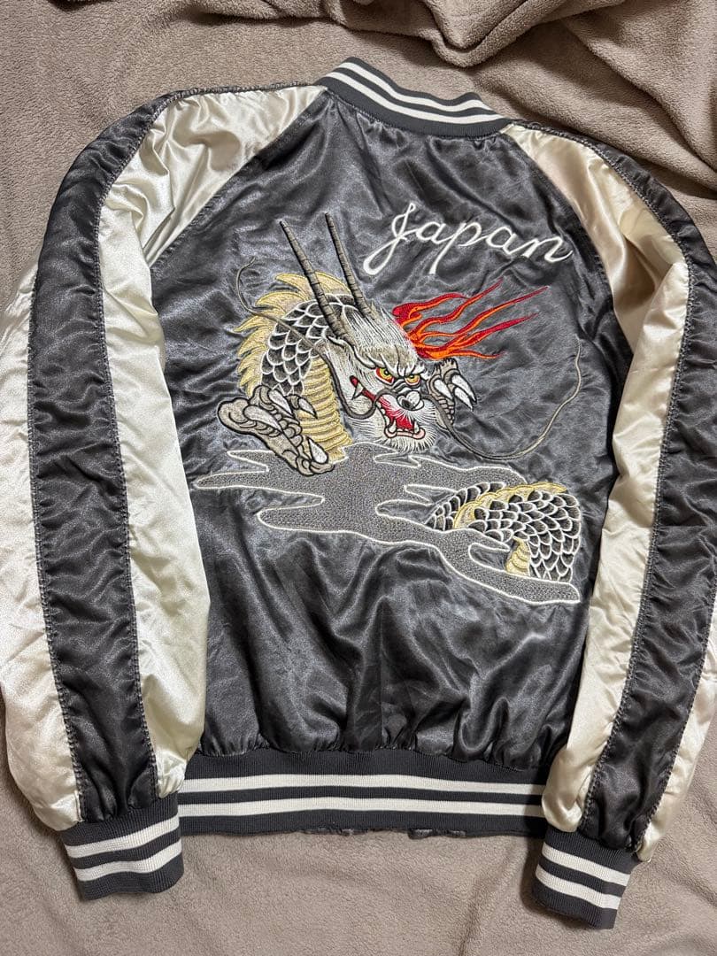 未使用近 日本製 Hoshihime 龍限定 スカジャン サテン vintage