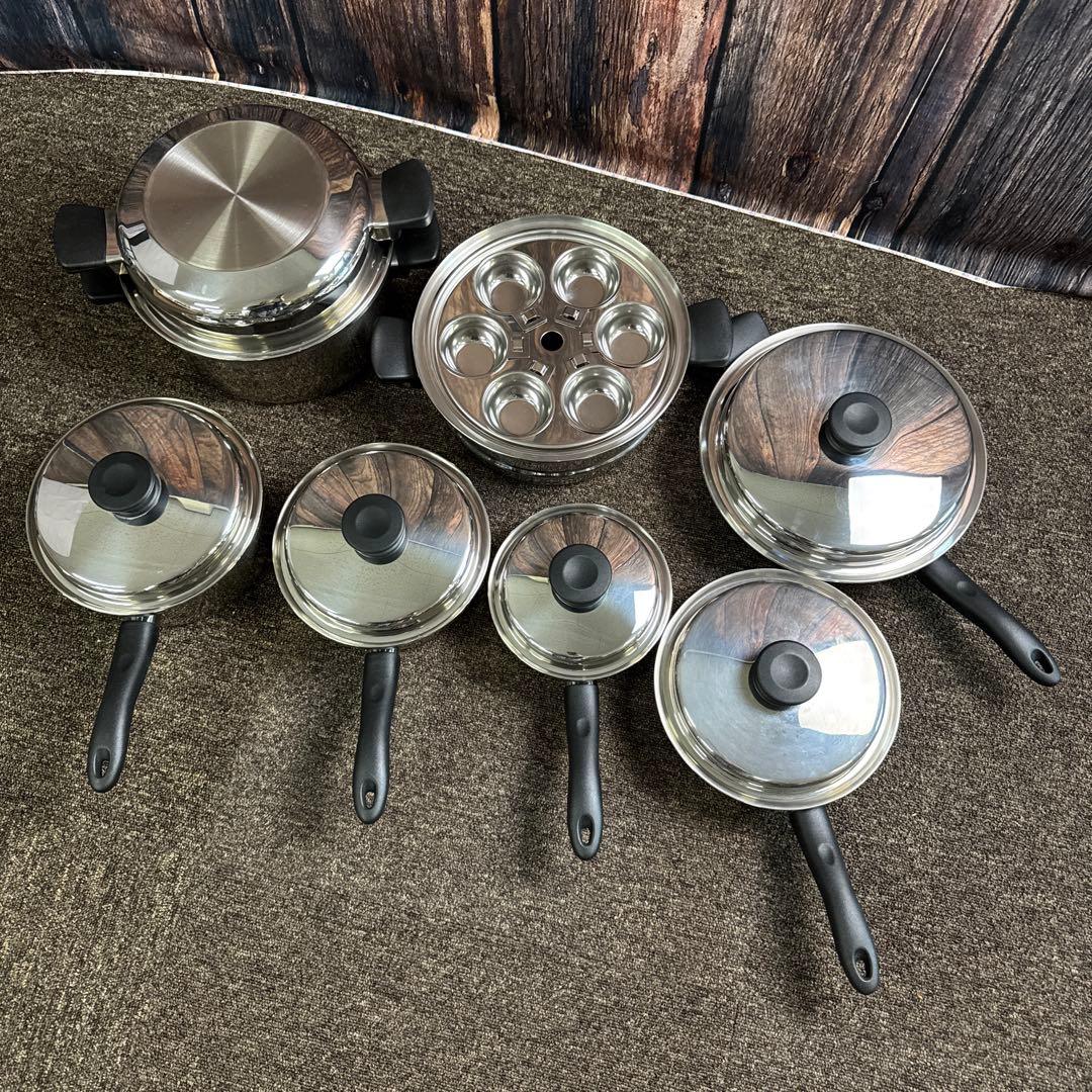 アムウェイ クイーン 大フライパン　小ソースパン 6Lシチューパンセット