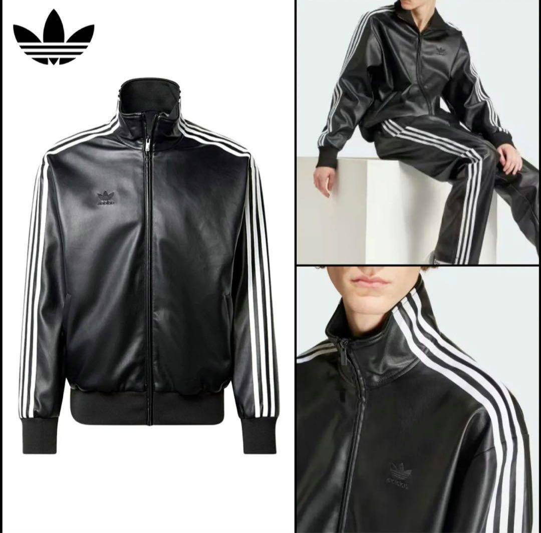 adidas アディダス フェイクレザージャケット Mサイズ 希少