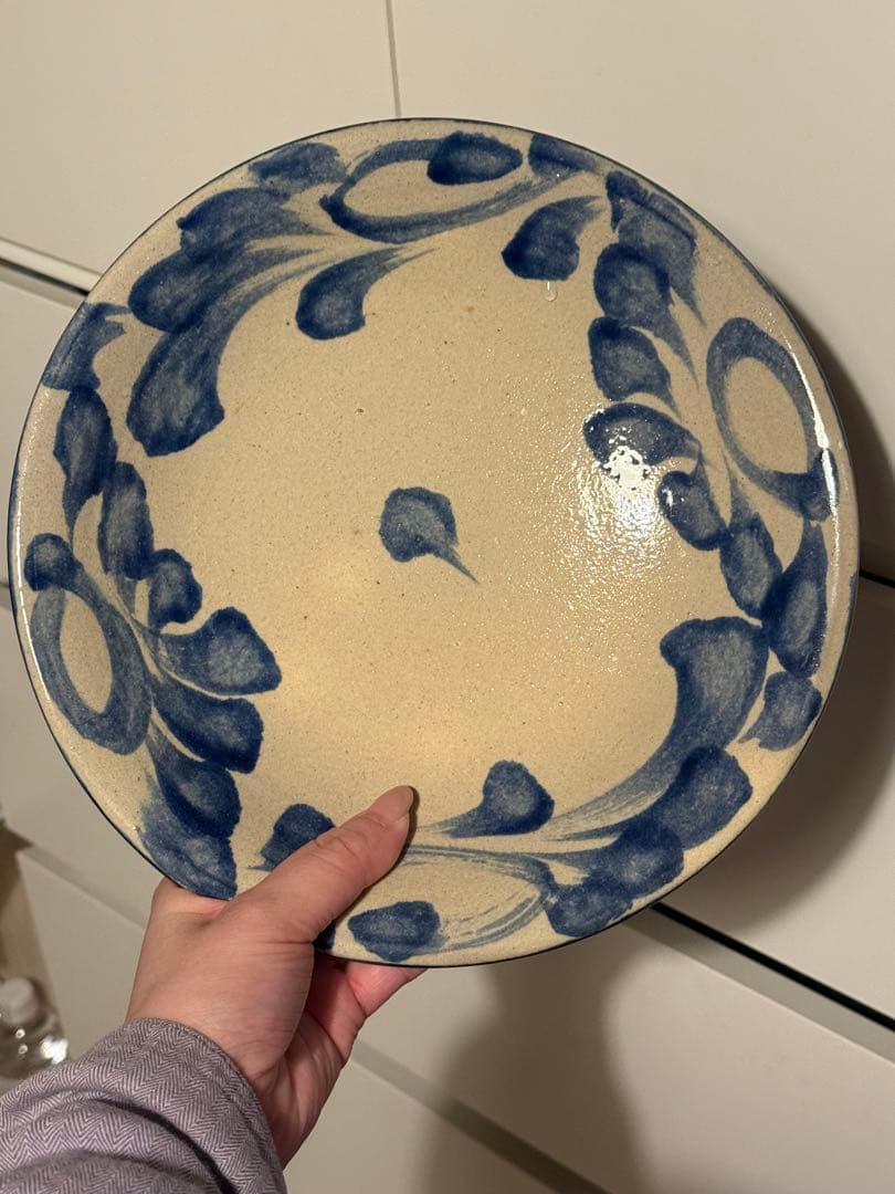 『新品未使用』やちむん　沖縄　読谷山窯　北窯　松田米司　8寸皿　大皿