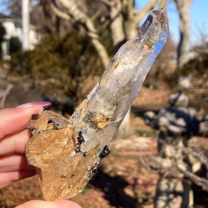 ガネーシュヒマール クォーツ 原石 アクチノライト クローライト