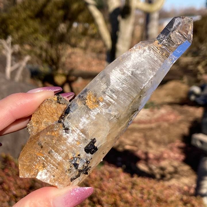 ガネーシュヒマール クォーツ 原石 アクチノライト クローライト