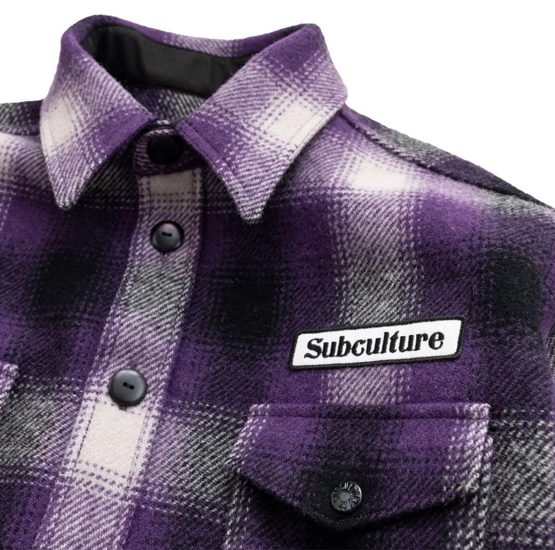 SUBCULTURE OMBRA CHECKJACKET PURPLE 1サイズ