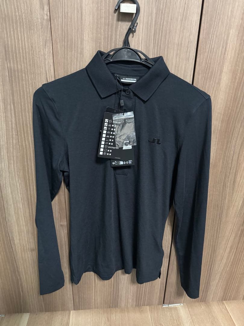 新品未使用J.LINDEBERG ブラック ポロシャツ サイズ38