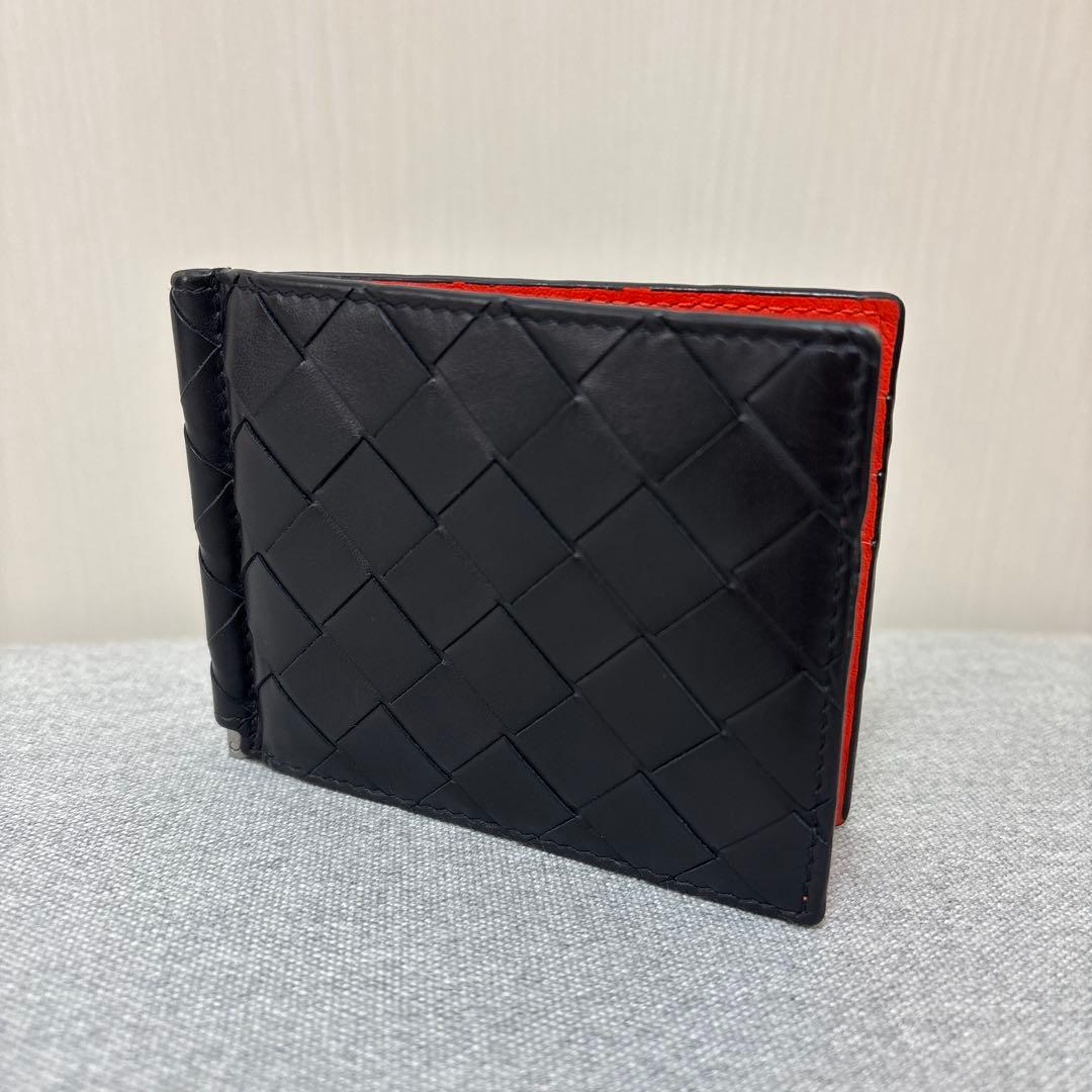 【希少カラー】ボッテガヴェネタ 二つ折り財布 マネークリップ イントレチャート