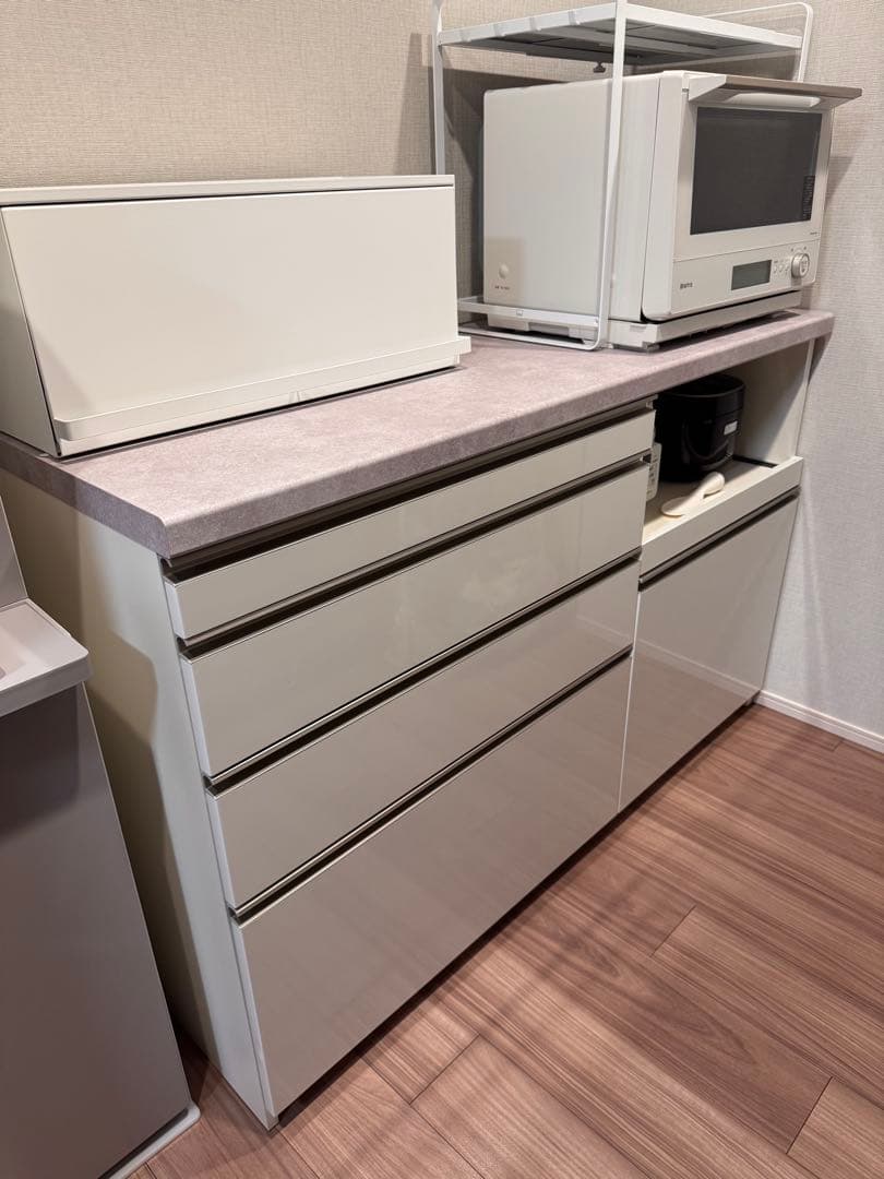 【美品】パモウナ キッチンカウンター 幅140高さ90奥行50（配送料込）