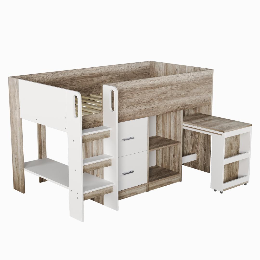 数量限定セール！システムベッド 高さ120cm シングル一人暮らし タイプA