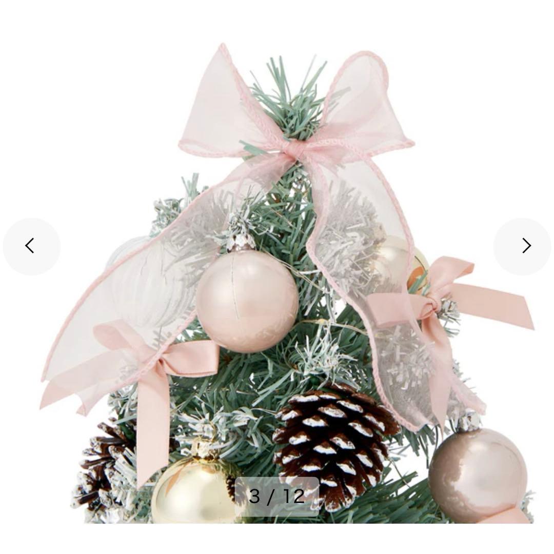 店頭オンライン完売品　デスクトップツリー リボン ライトピンク