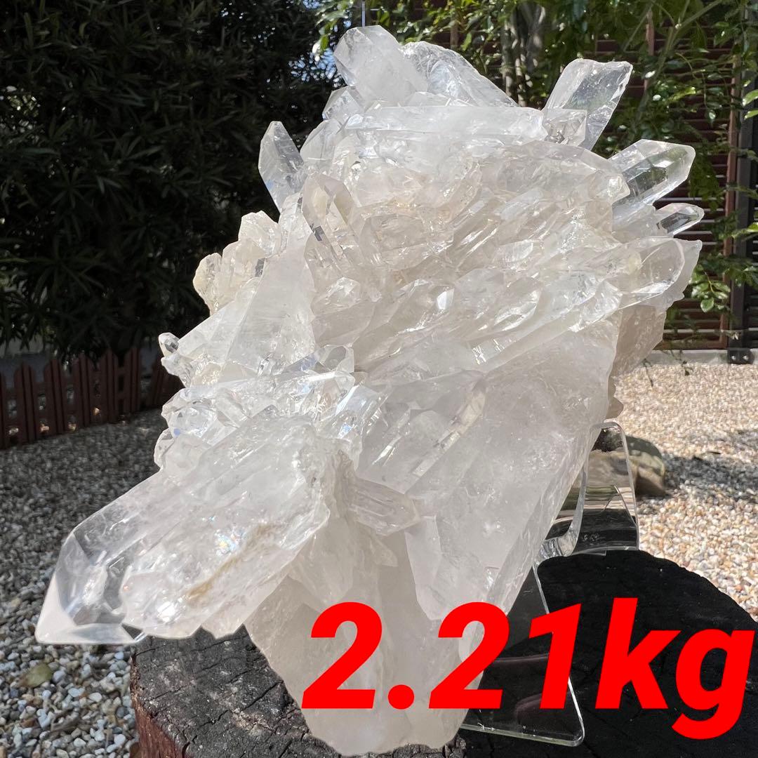 ✳️極煌美クラスター‼️極上に輝く美水晶✨レインボー 水晶クラスター 天然石 原石