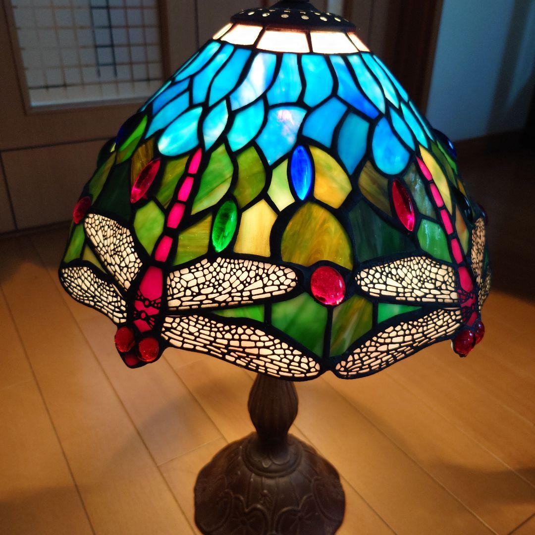 トンボデザイン　ティファニー風 ステンドグラスランプ