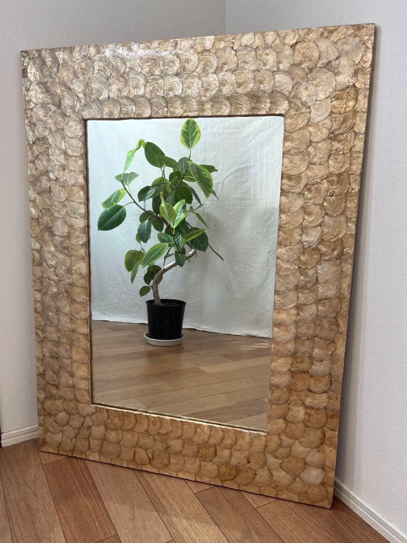 シェル　ミラー　鏡　モロッコテイスト