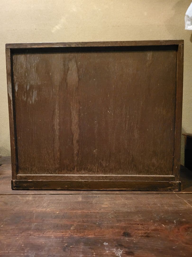 スライド扉　引き出し　7杯　ネームプレート　棚　書類ケース　収納棚　ヴィンテージ