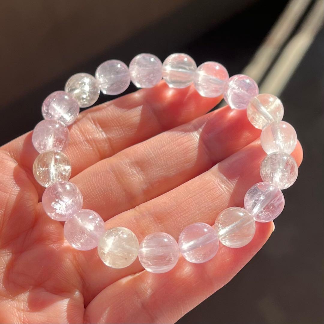 天然石　クンツァイト　ブレスレット