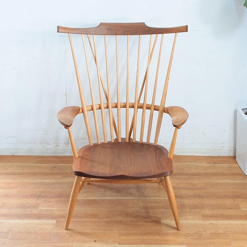 美品 高山ウッドワークス ウォールナット材×オーク材 パーソナルチェア 28万