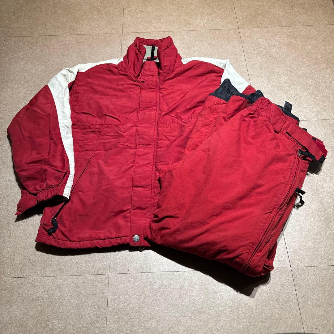 Burton 上下セットアップ　スノーボードウェア　ジャケット　赤　M