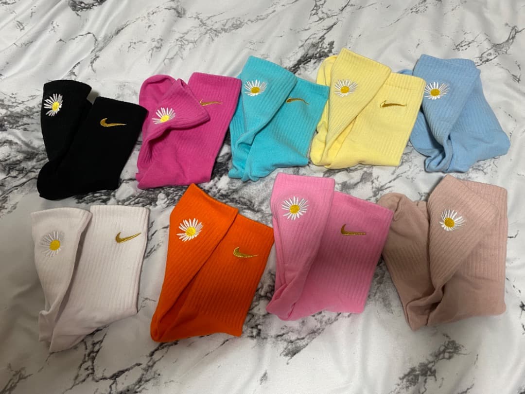 22〜24】ナイキ Nike ロゴフラワーソックス 9足セット